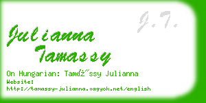 julianna tamassy business card